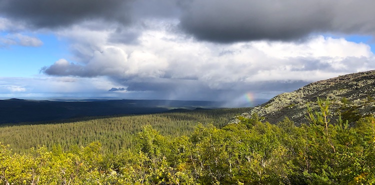 Rainbow at Fulufjället national park