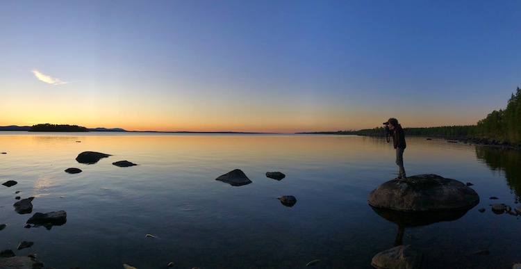 Twilight at lake Storsjön