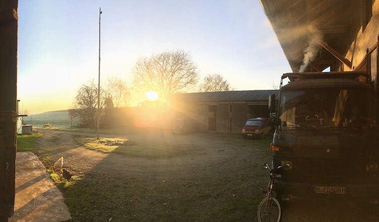 Sunrise at the farm