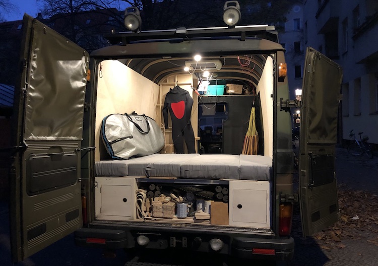 All my belongings fitted into the van