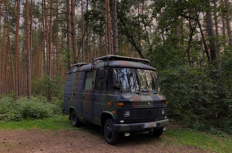 MB 508 parked in the forest