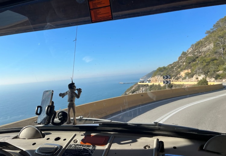 On the coastal road from Barcelona to Sitges