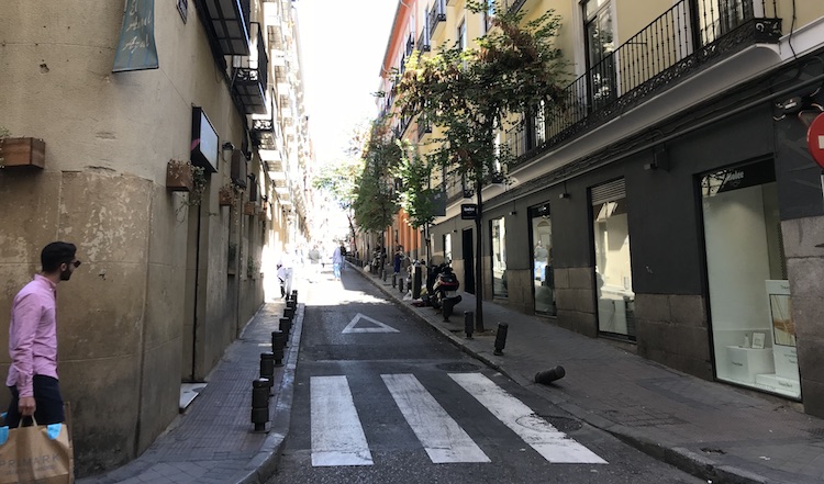 Narrow street in the center of Madrid