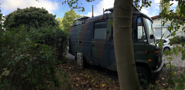 Van parked near Tempelhofer Feld