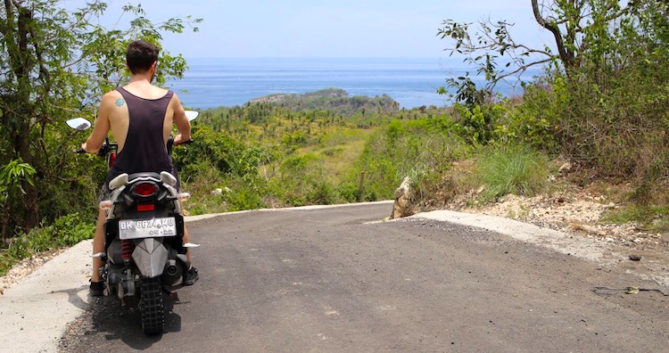 My friend on his rental scooter