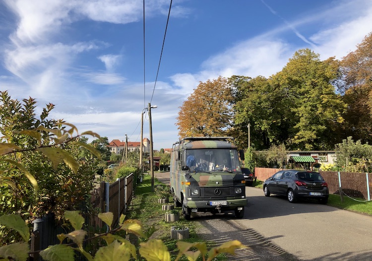 Van parked in Leipzig