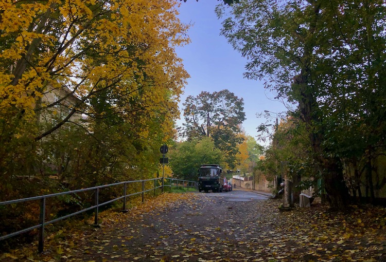 Van parked in Dresden