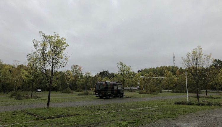 Van parked near Cospudener See