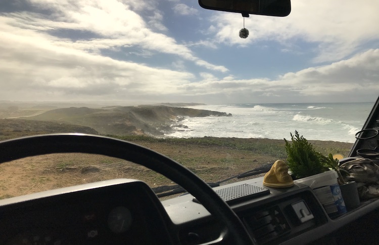 View on the ocean from my van