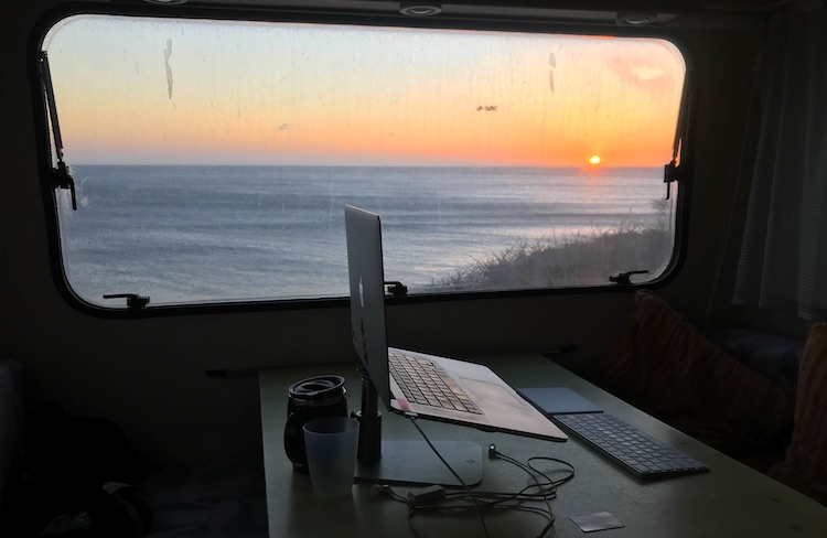 Office with view over the ocean