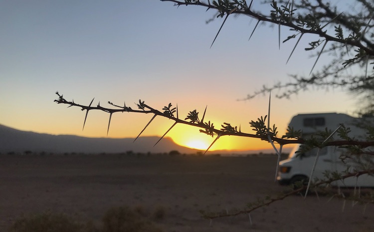 Mobile office in the desert