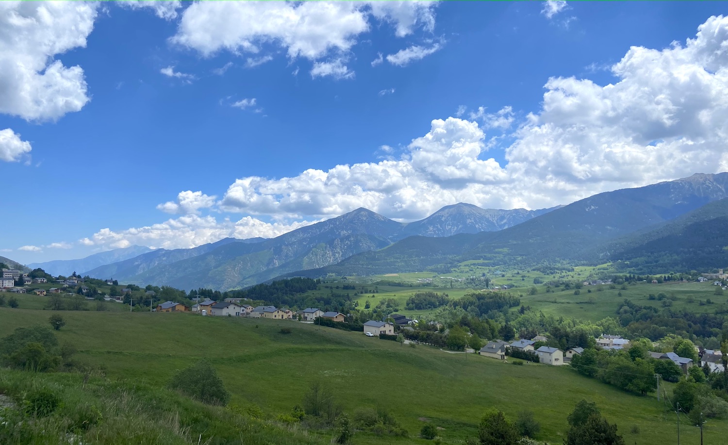 View on the French Pyrenees near Bolquère