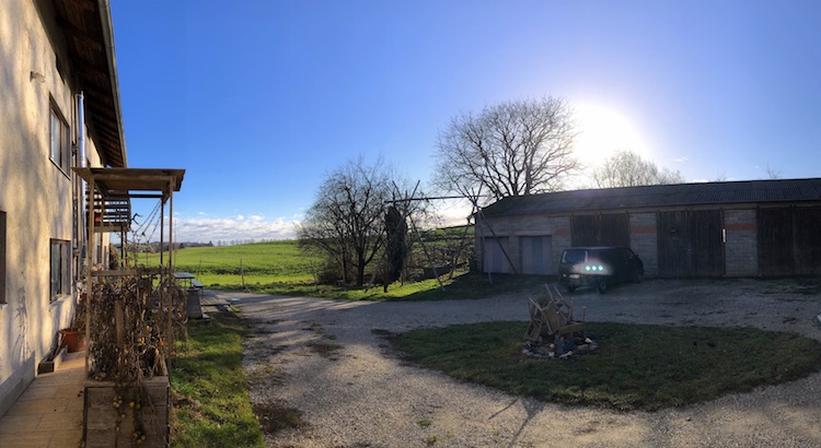 Garage in front of the house