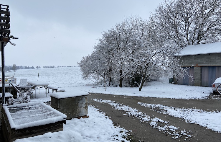 Snow in the beginning of April