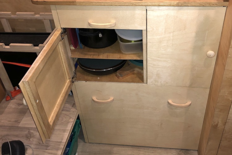 Shelves for pots, pans and other dishes