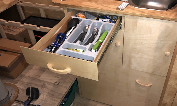 Drawer for the cutlery