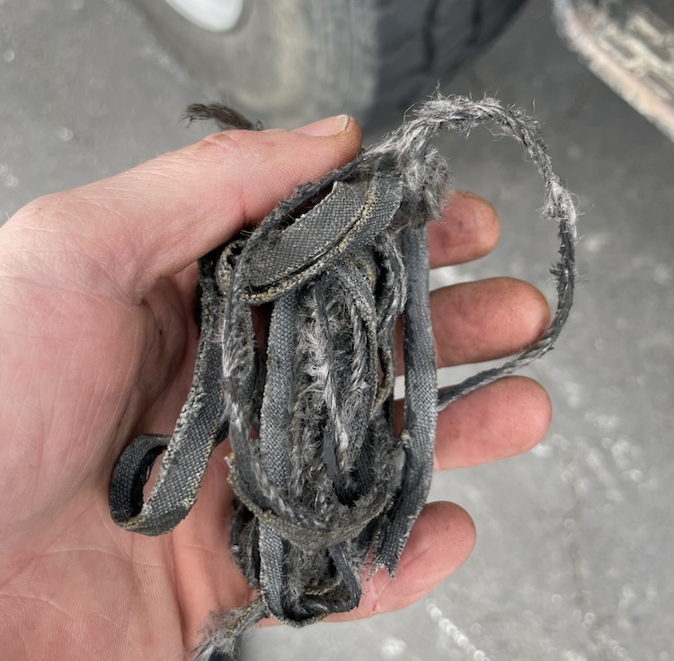 Broken serpentine belt