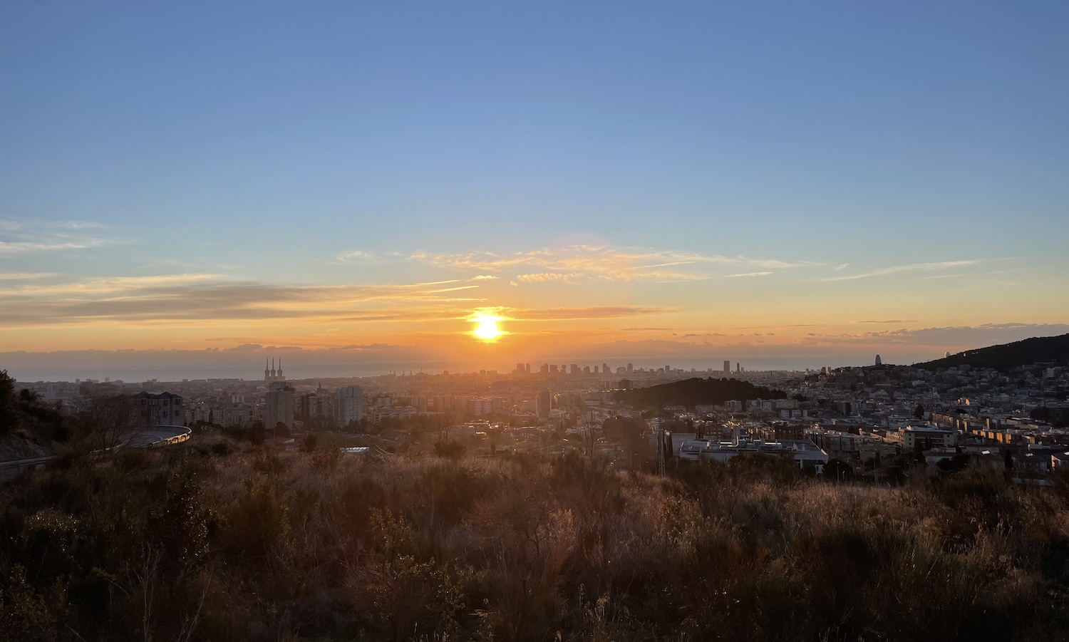 Sunrise over Barcelona