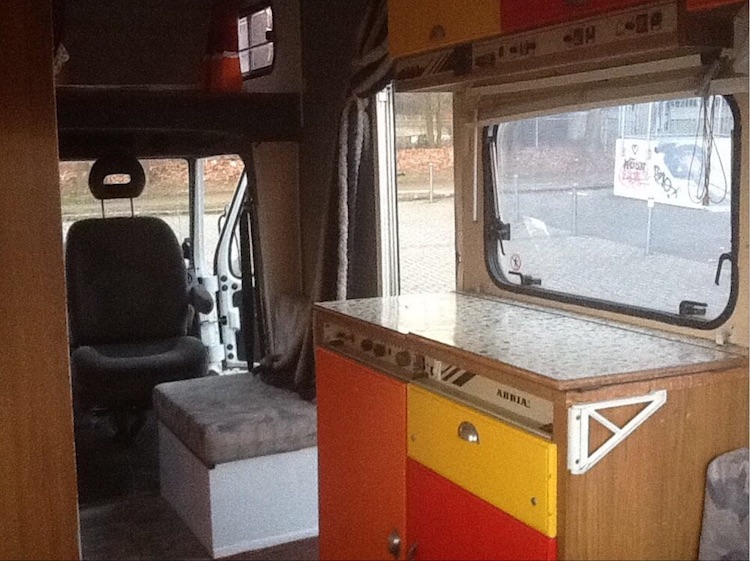 kitchen in the camper van