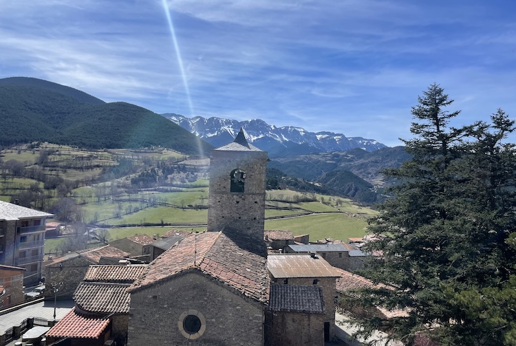 Church of Montellà in the sun