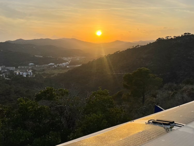 Sunset on the hillside near Tossa de Mar