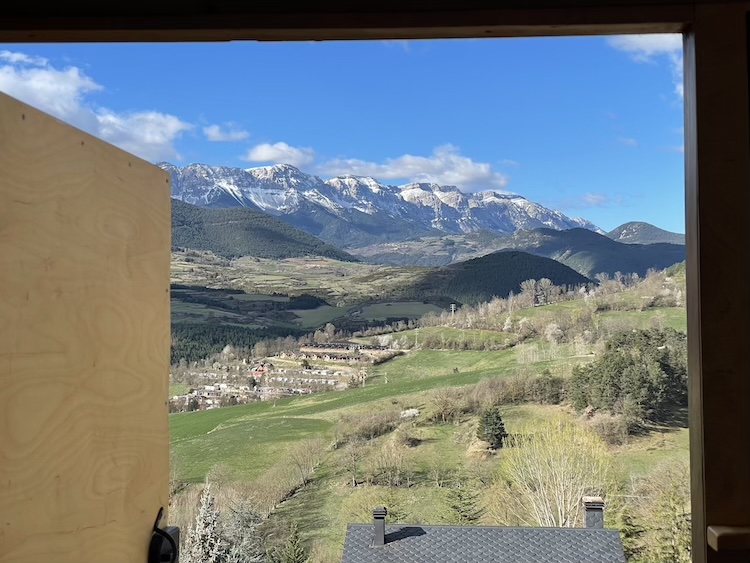 View on the Pyreenes from my truck