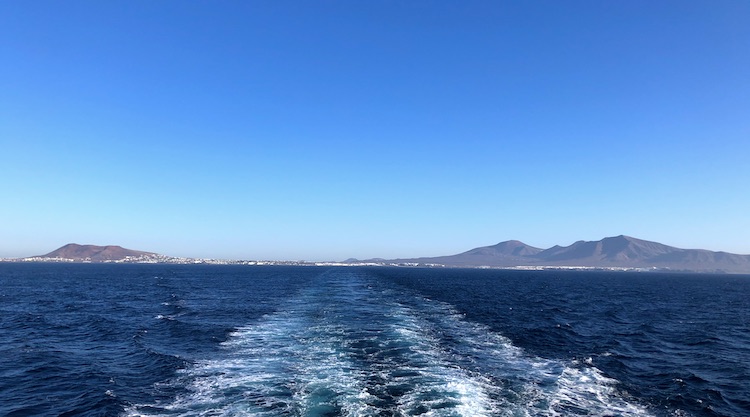Ferry ride form Lanzarote to Fuerteventura