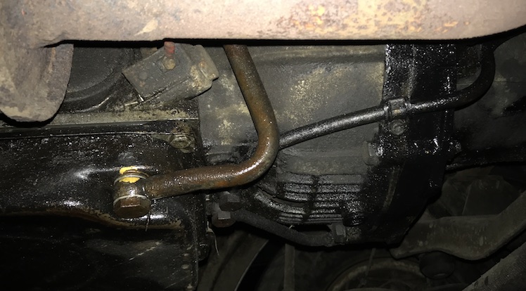 Transmission leaking oil