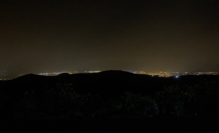 View to Las Palmas in the dark