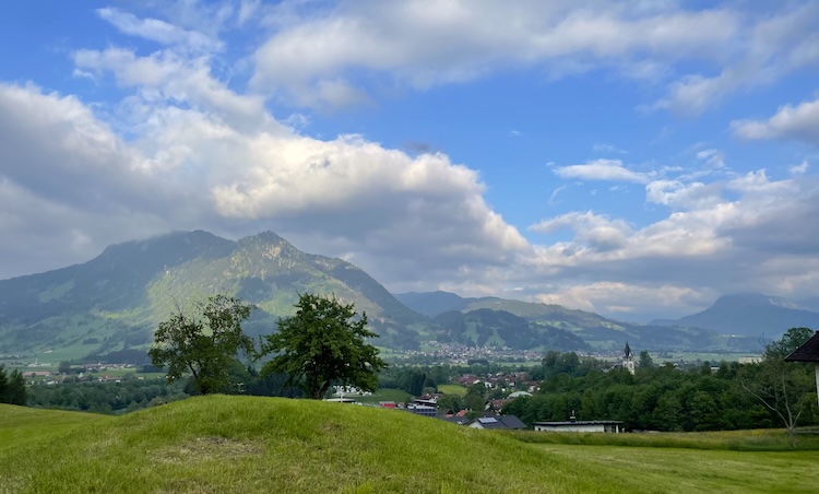 View on the Grünten mountain from Blaichach