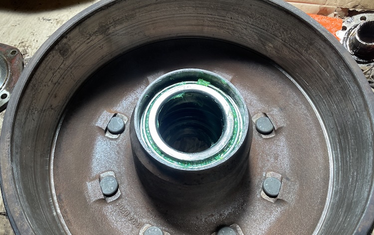 Greased inner wheel bearing