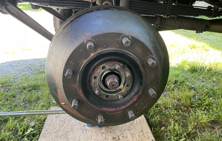 Mounted brake drum