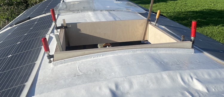 Measuring the base for the window frame