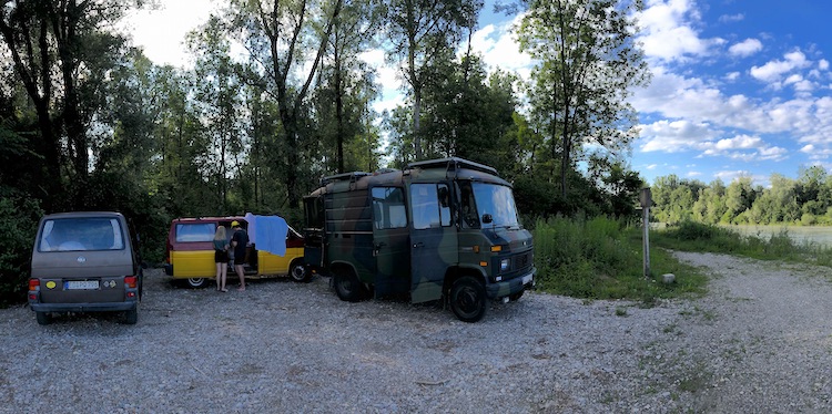 Van trip to the Inn river near Rosenheim