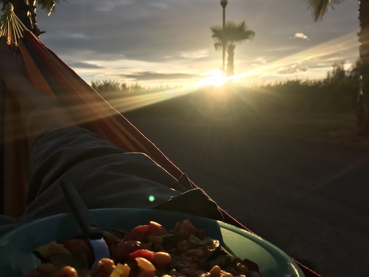 Relaxing in my hammock