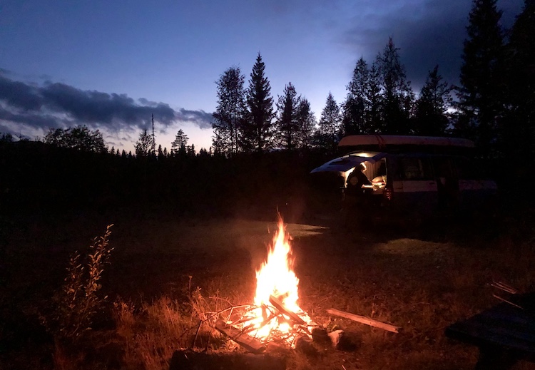 Campfire near Nyluspen