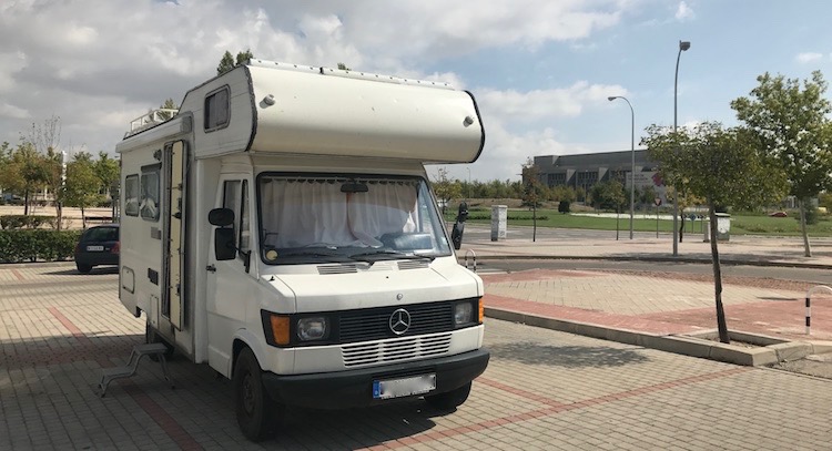 Van parked in Vicálvaro