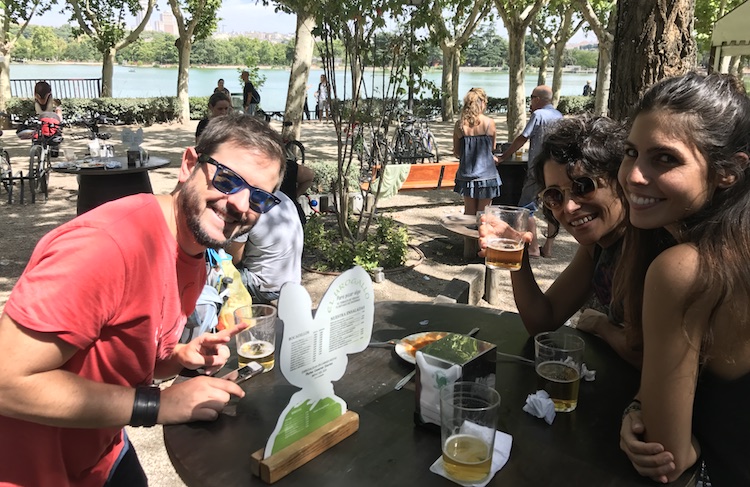 My friends having a drink at Casa de Campo