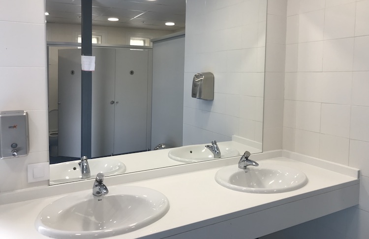 Clean, public bathroom at Casa de Campo