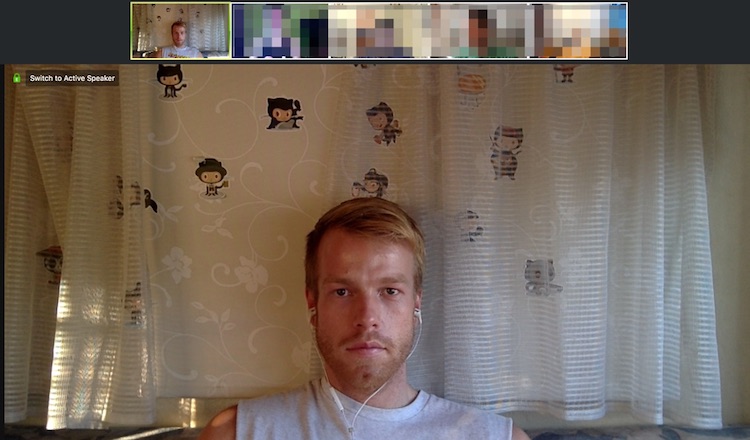 Screenshot of a video meeting